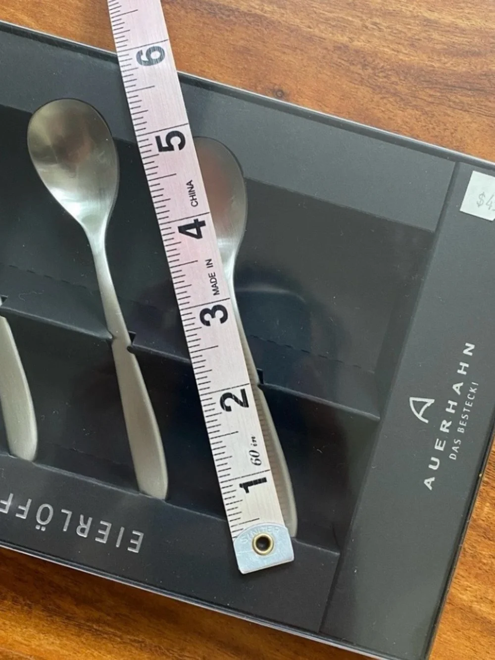 Vintage Auerhahn Das Bestecki Silver 6 Small Spoons Germany Modern Contemporary